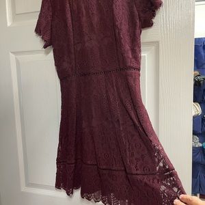 Burgundy short dress